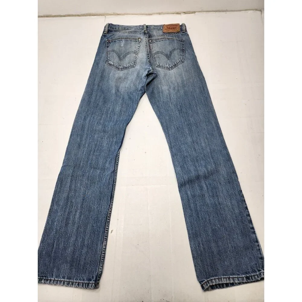 Levi's 514 Mens 100% Cotton Slim Straight Denim Distressed Jeans Size 32x34